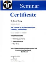 Certification in Further Education Presented by a German Chimney Sweeping College